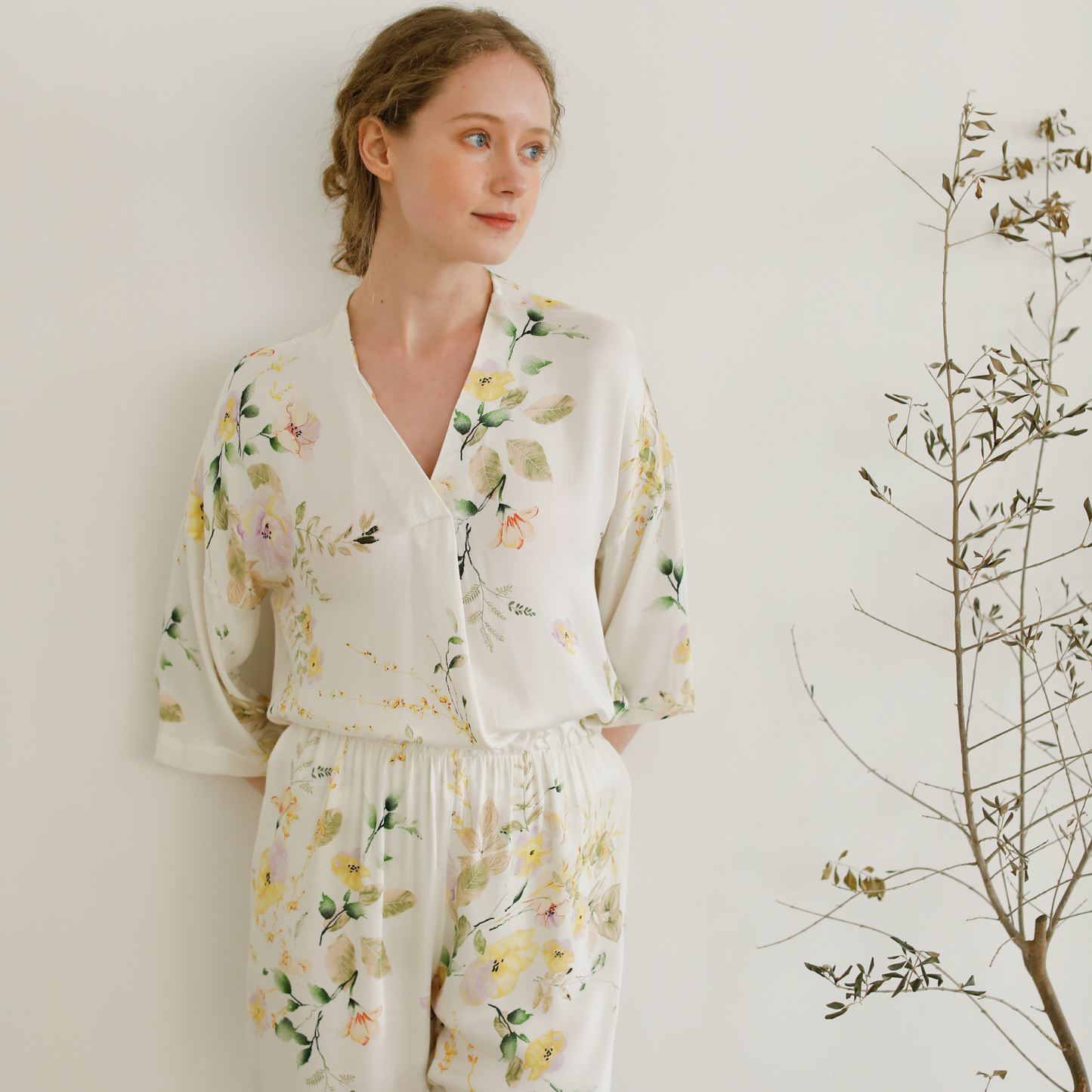 DrifWoo - Floral Pajamas Set Fashion Sleepwear Women Comfy PJS: S