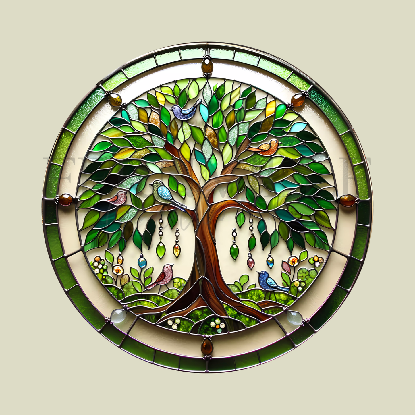 Fernville Creations - Glass Cutting Board, Tree of Life Design, Unique Family Gift: 12 - Inch