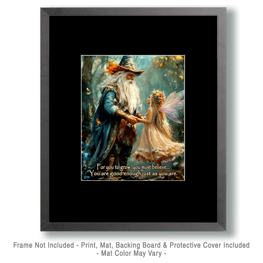 Mowbi - Good Enough - Wizard Logic Wall Art Prints – 8″x10″ Artwork for 11″x14″ Frame