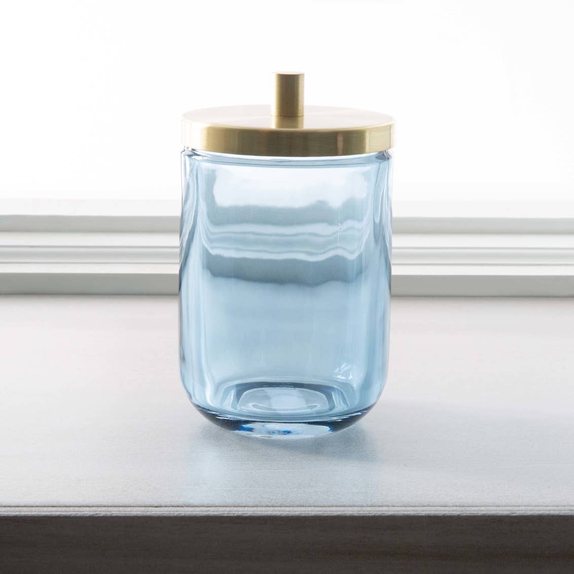 Moda at Home Enterprises, Ltd - Jasper Cotton Jar Glass: Blue W/ Gold