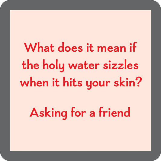 Drinks on Me - COASTER Holy Water | Funny Party Gift | Home Bar Decor