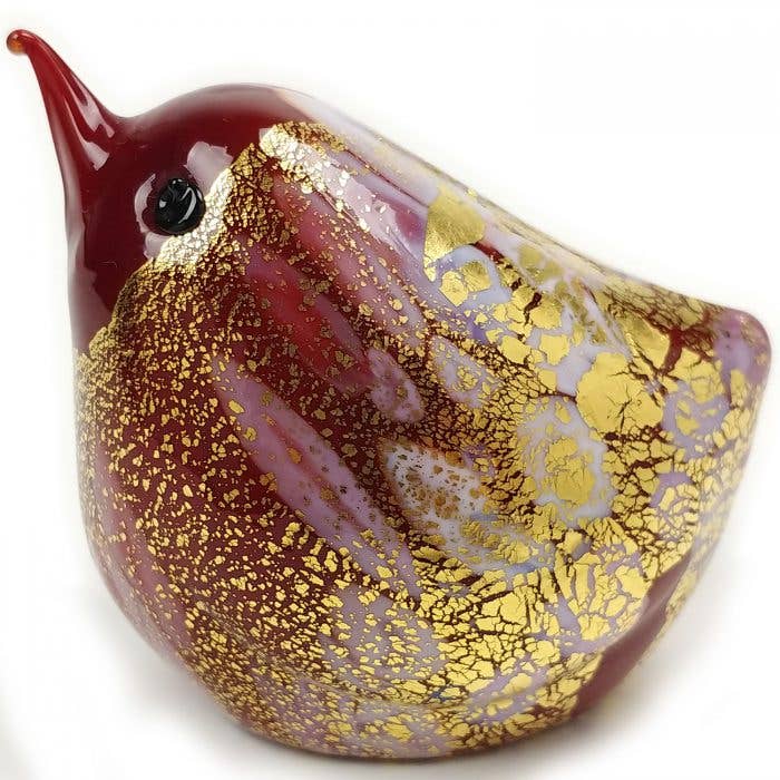 Alice Sturzinger LLC - Murano Little Bird of Inspiration Figurine - Muliple Color: Pink