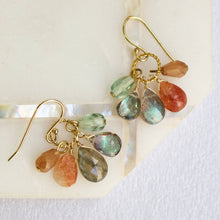 Load image into Gallery viewer, a.v. max - Semi Precious Cluster Earrings: White Pearl