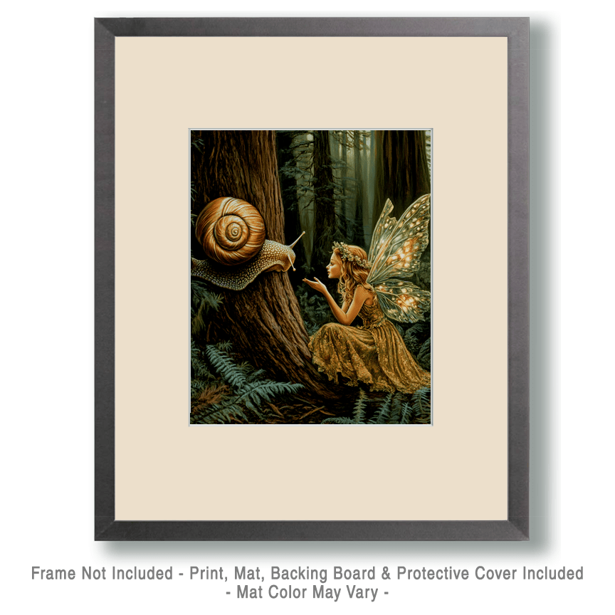 Mowbi - Baby Fairies Sleeping - Fairies Wall Art Prints – 8″x10″ Artwork for 11″x14″ Frame