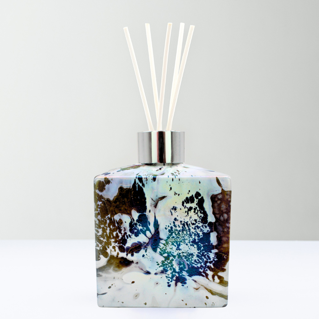Sienna Glass - Reed Diffuser - Square - Pastel Silver