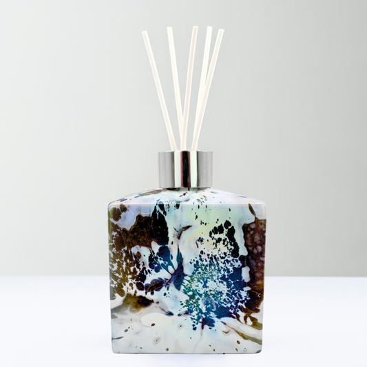 Sienna Glass - Reed Diffuser - Square - Pastel Silver