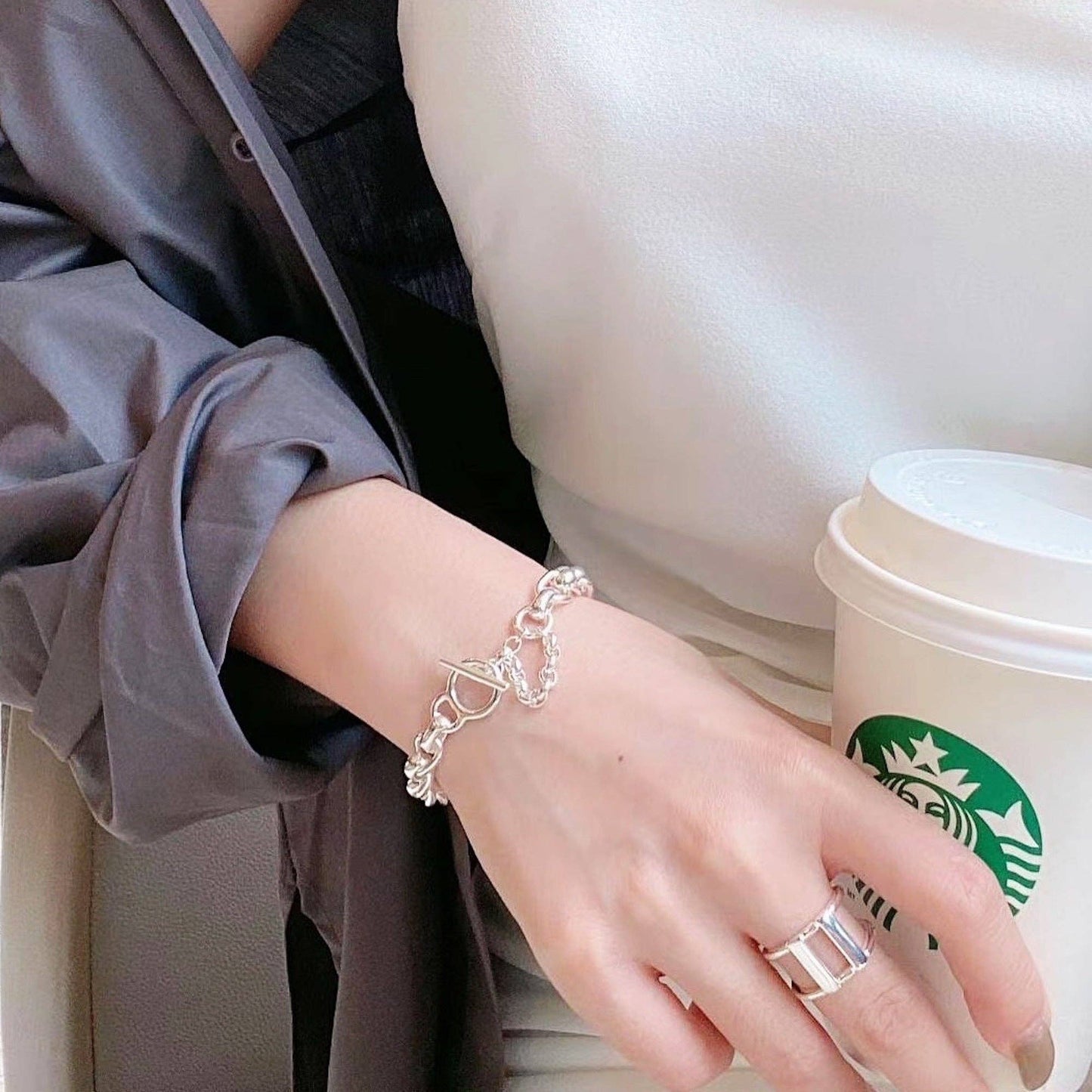 Cici’De Jewelry Amsterdam - Essential Chunky chain sterling silver bold look link bracelet