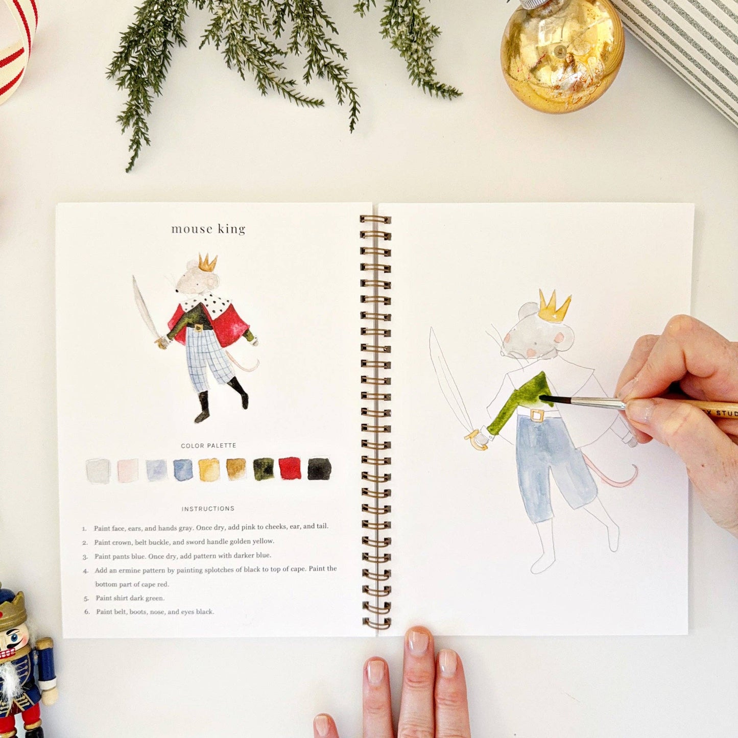 emily lex studio - Nutcracker watercolor workbook