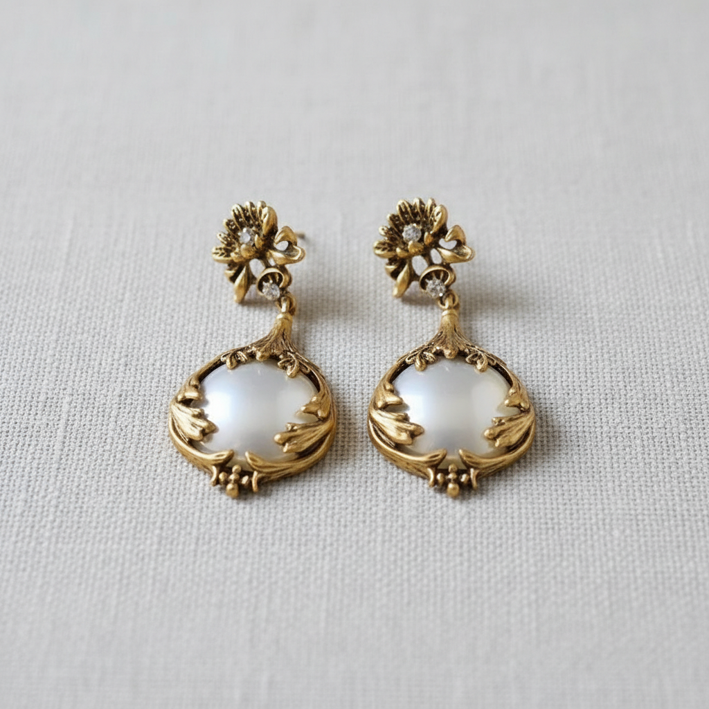 camilla dovey - Vintage Butterfly Glass Earrings