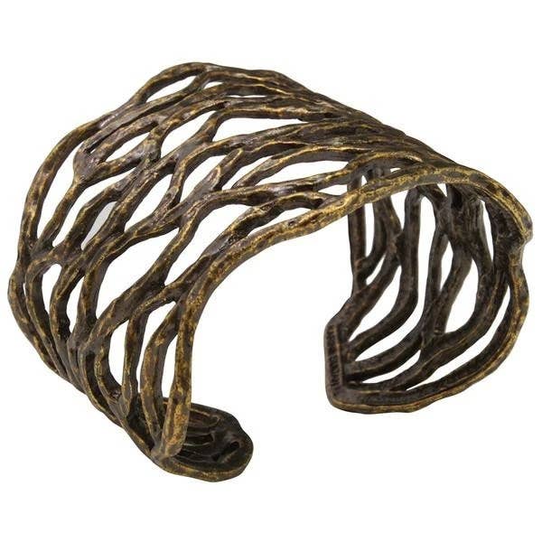 KARINE SULTAN - Openwork Cuff *As seen on*: Silver