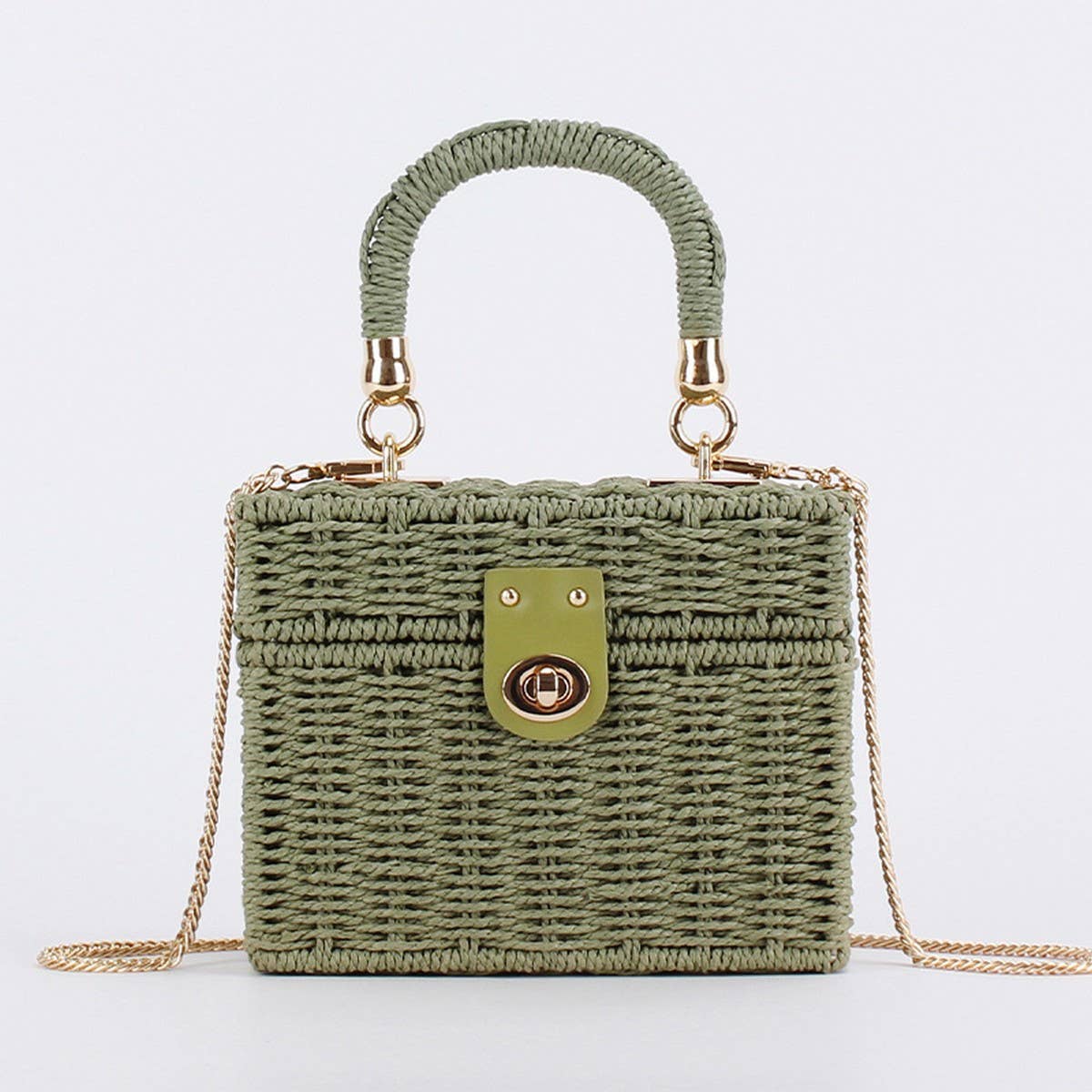 ACCITY - DUAL-PURPOSE LEISURE PAPER ROPE WOVEN BAG_CWAB4713: LIGHTBROWN / (OS) 1