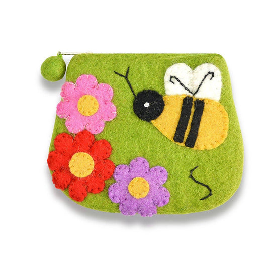 BNB Crafts Inc. - Bumble Bee Coin Purse (NOW Available in Rectangle Shape): Green