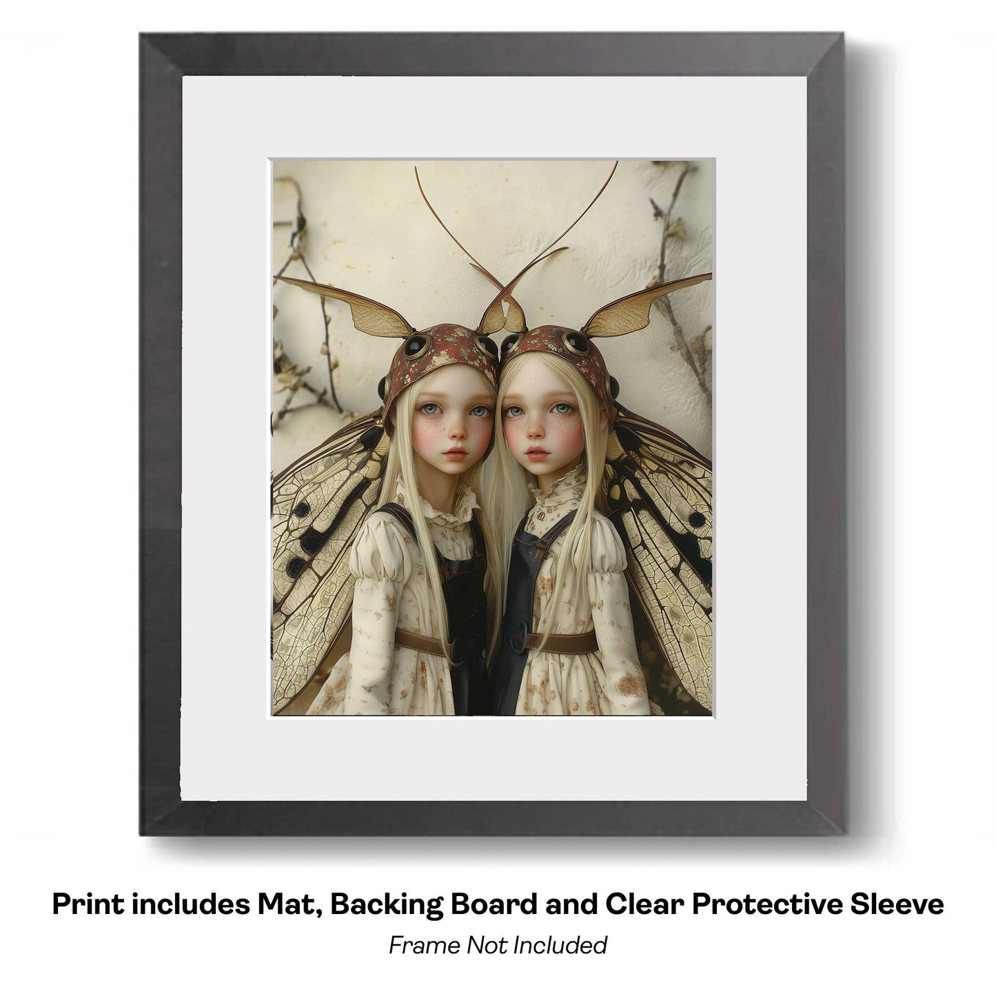 Mowbi - Cute Irish Wee Fairy - Fairies Worldwide – 8″x10″ Artwork in 10″x12″ Mat