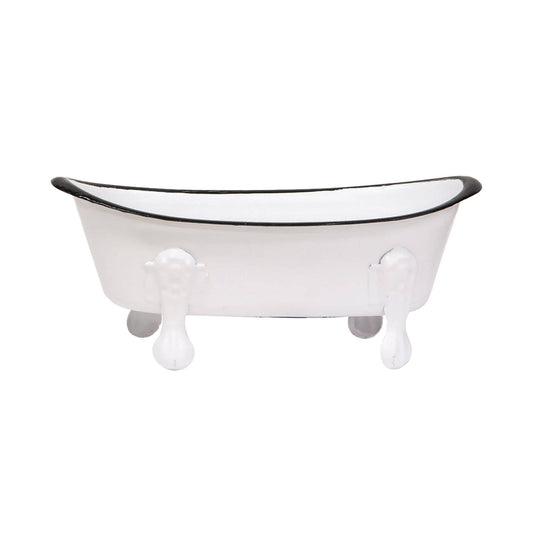 CWI Gifts - White Iron Bathtub Soap Dish..