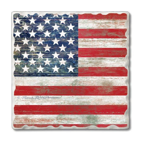 CounterArt/Highland Home/Thirstystone - Americana Absorbent Tumbled Tile Coaster 4pk