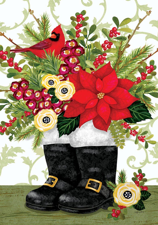 Custom Decor - Santa Boots-FM - 12” x 18”
