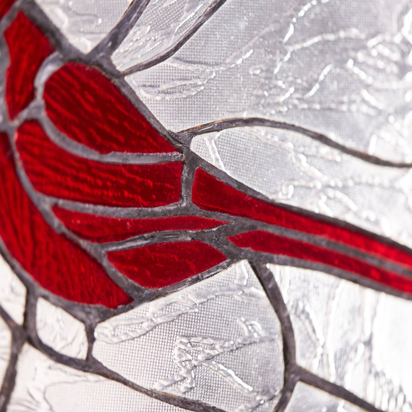 River of Goods - 11"H Clara the Cardinal Red Stained Glass Window Panel