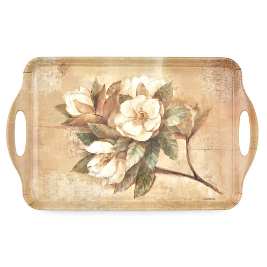 Portmeirion, Spode, Pimpernel, Nachtmann, Wrendale Designs - Sugar Magnolia Large Melamine Tray: Melamine / Sugar Magnolia