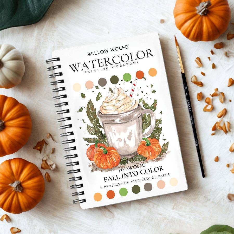 Willow Wolfe USA - Fall Into Color Watercolor Workbook by Nya Wolfe
