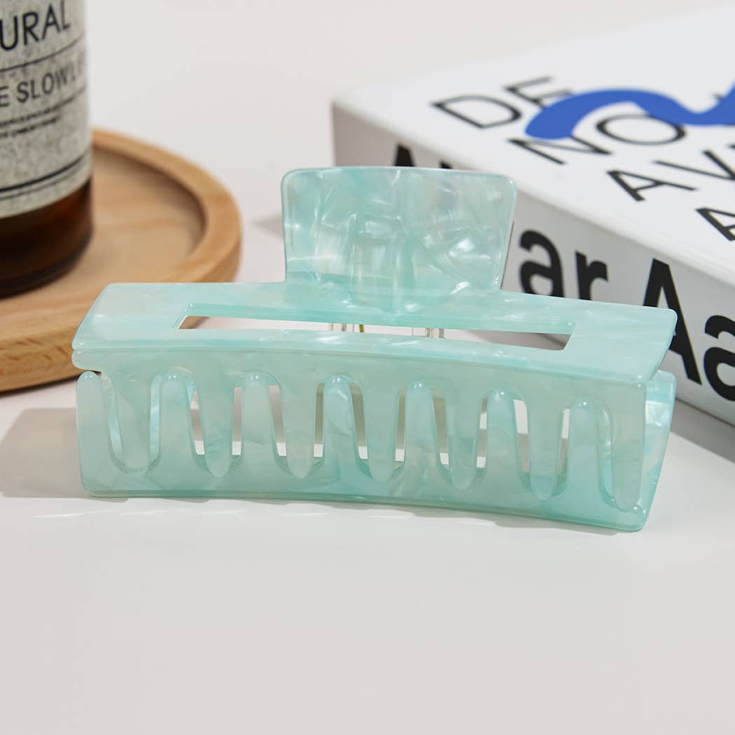 TheDivaSoap - Vintage Oversized Square Acetate Claw Clip, Eco-Friendly: Mixed-coffee