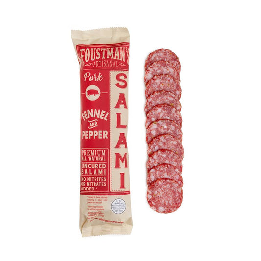 Foustman's Salami - PORK FENNEL & PEPPER | FOUSTMAN'S ALL-NATURAL UNCURED SALAMI