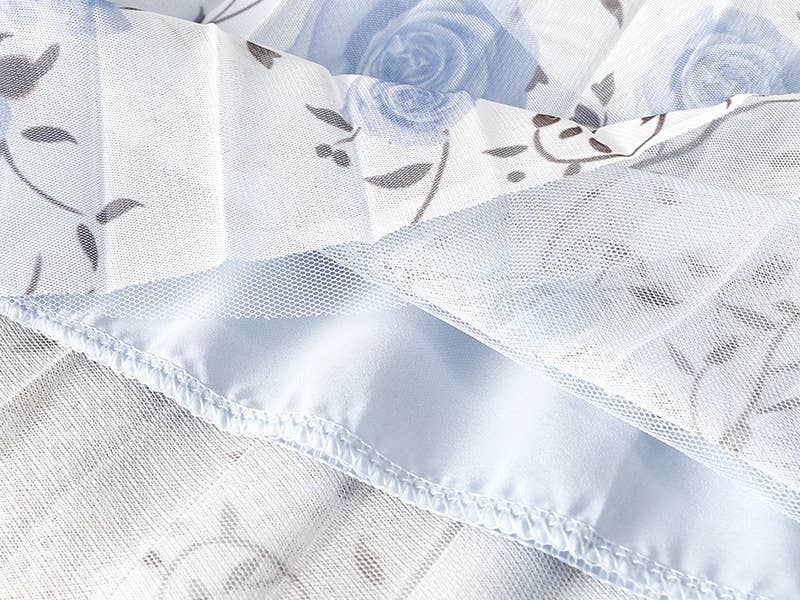 PEACH ACCESSORIES - Roses Flowers Pleated Midi Skirt SK204: Cream