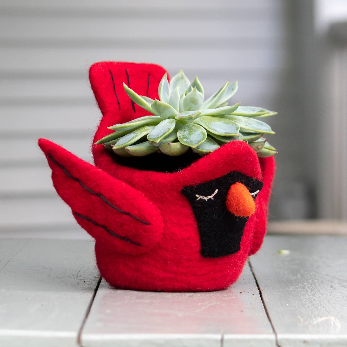 dZi Handmade - Cardinal Felt Pot