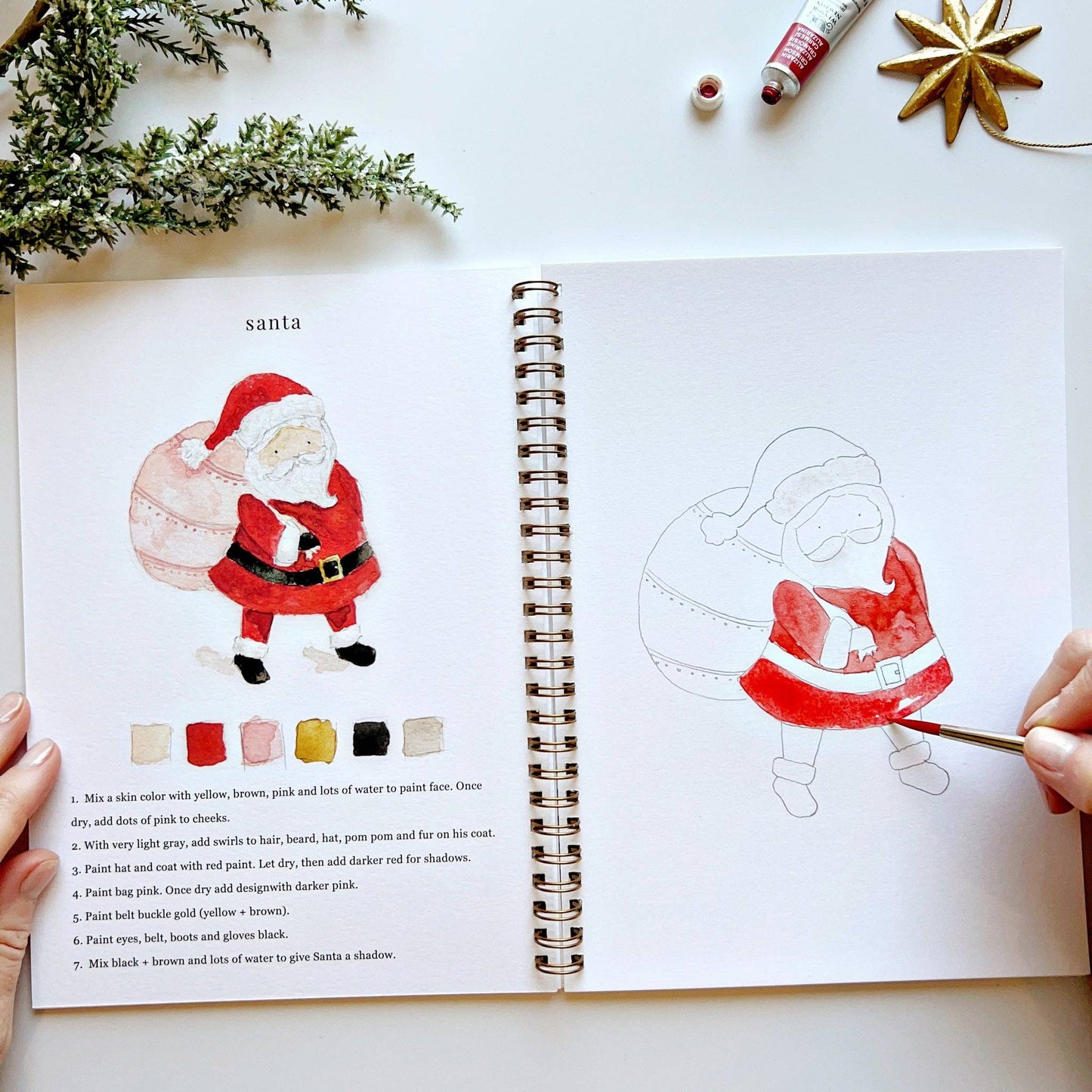 emily lex studio - Christmas watercolor workbook presale