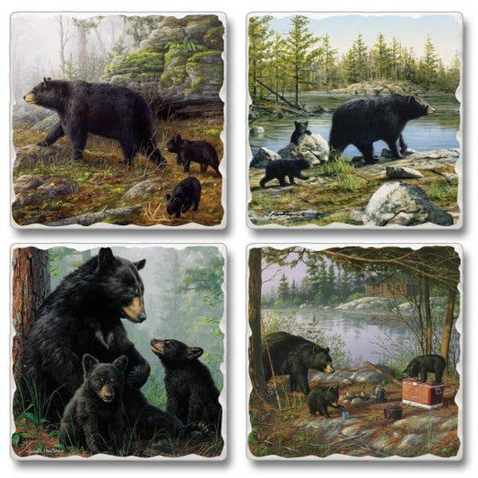 CounterArt/Highland Home/Thirstystone - Keeping Watch Assorted Image Tumbled Tile Coaster 4 Pack
