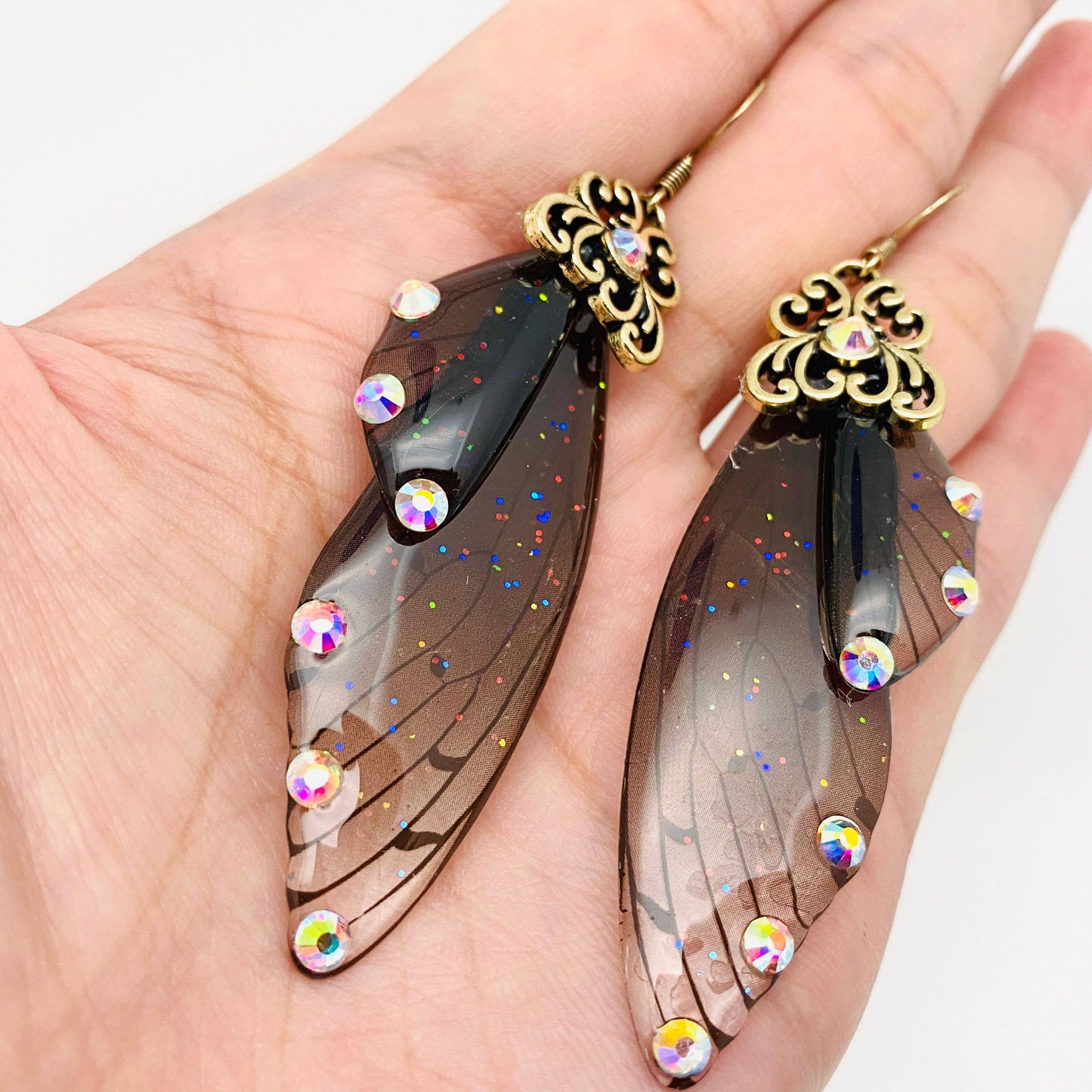 Mio Queena - Handmade Fairy Wings Earrings Insect Butterfly Wing: F