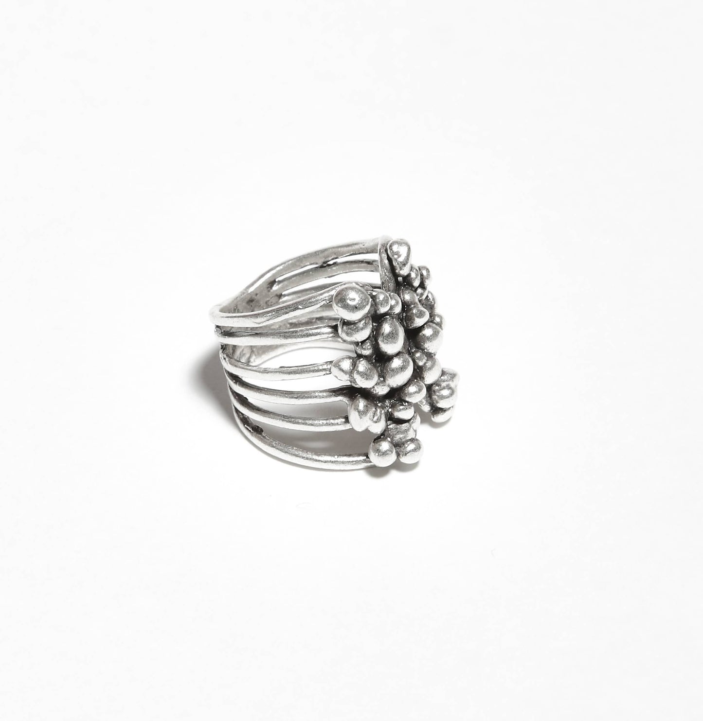 Chanour - Handmade Brass Ring In Silver Plated - 6867