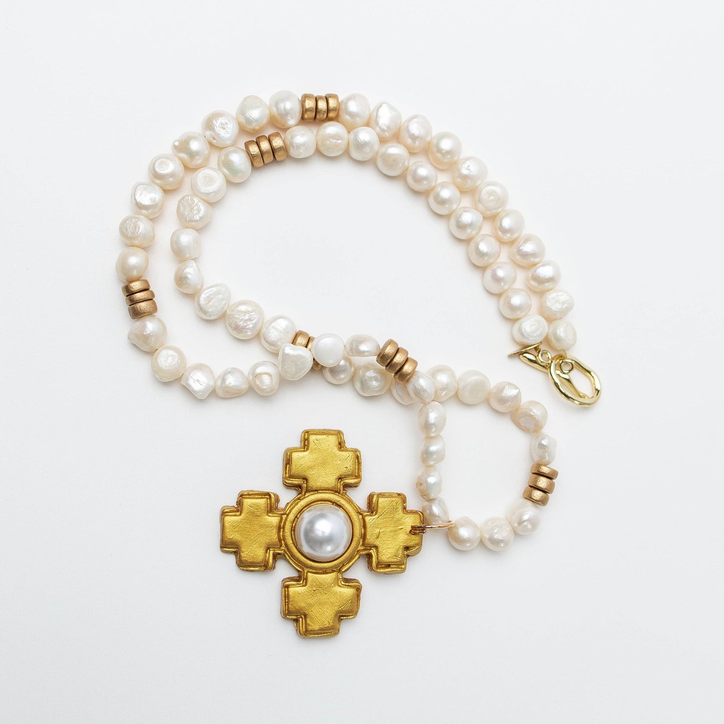 Hidden Truth Jewelry - 34" Fresh Water Pearls with Becky Pearl Cross