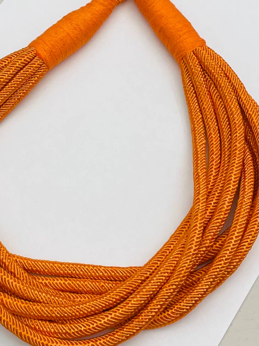 TWO FORTY TWO - "Original" Slub 8-Strand Necklace (orange)