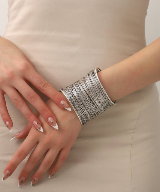 BUBU BY TEKIN SHOP - Silver Plated Cuff Bracelet
