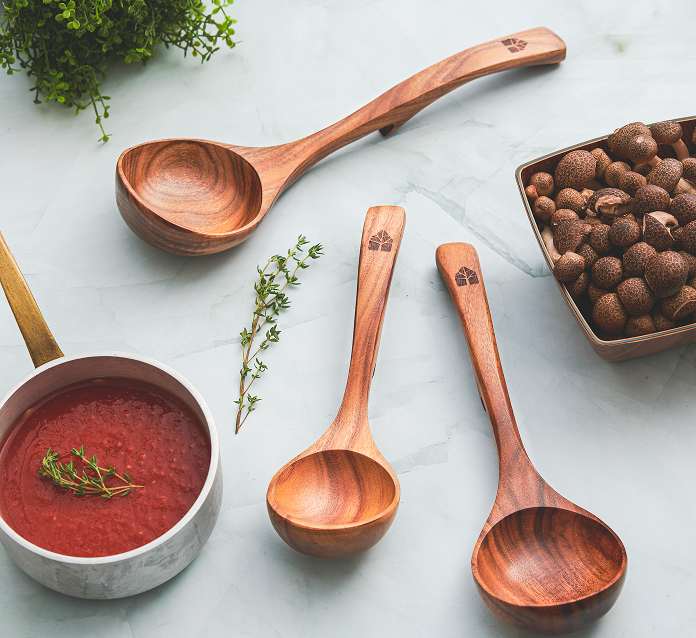 Woodenhouse - Wooden Ladle for Cooking, Soup Spoon Ladle