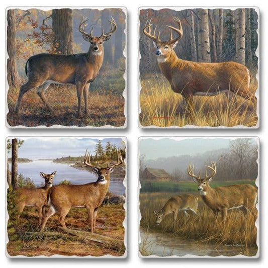 CounterArt/Highland Home/Thirstystone - Legends Assorted Image Tumbled Tile Coaster 4 Pack