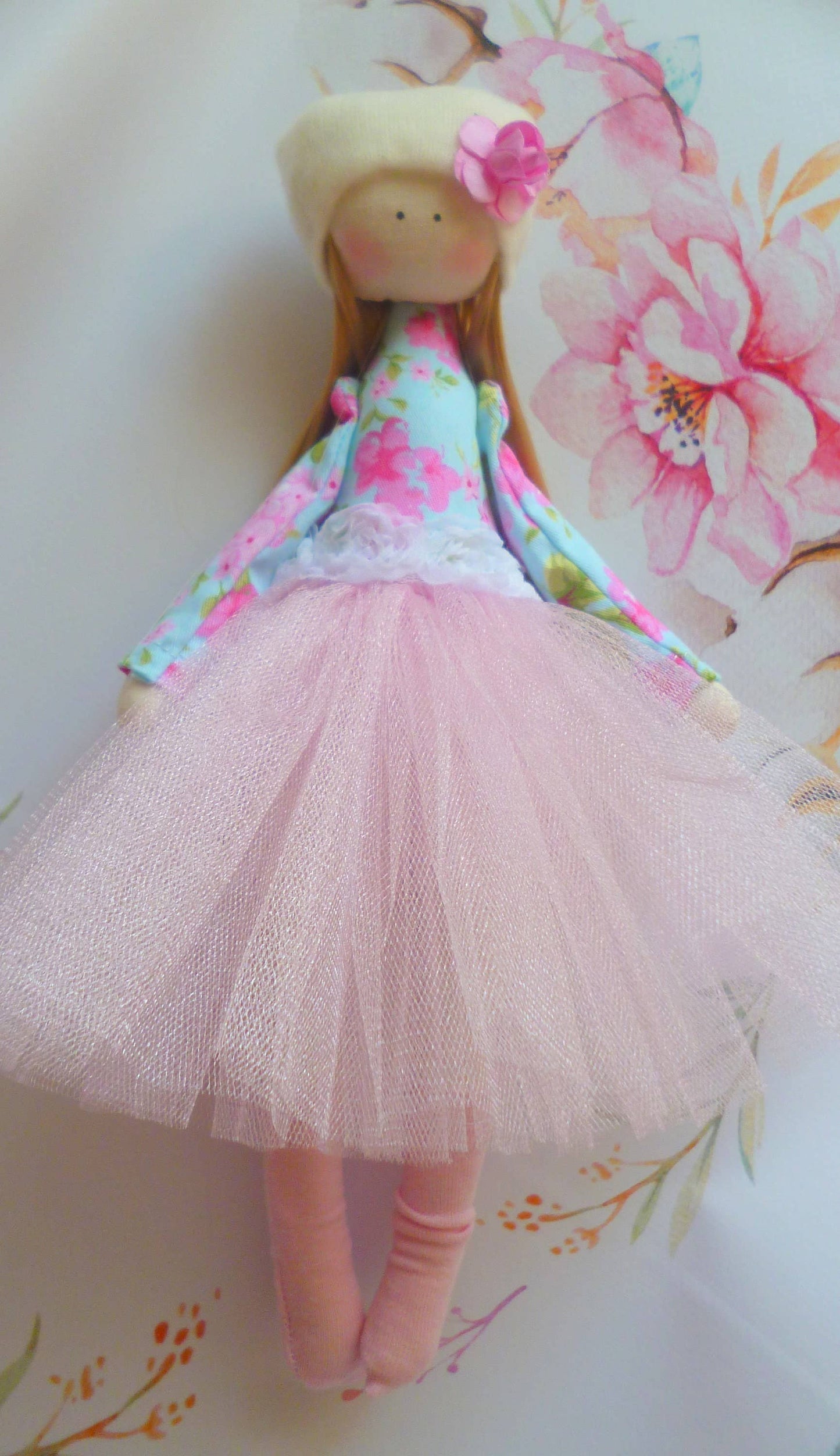 ChernikovaNataliya - Handmade Little Princess Ballerina Textile Doll, Gift