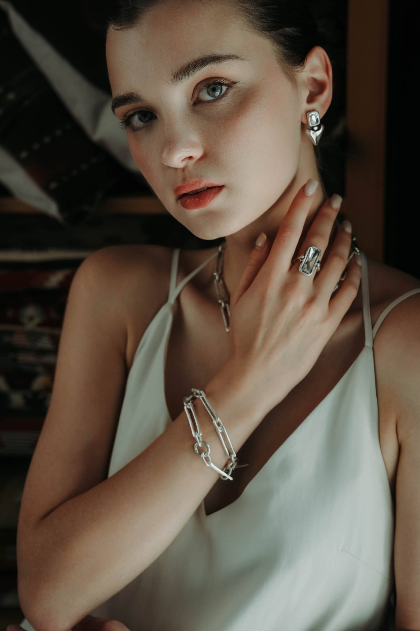 Chanour - Handmade Crystal Brass Ring - 6814