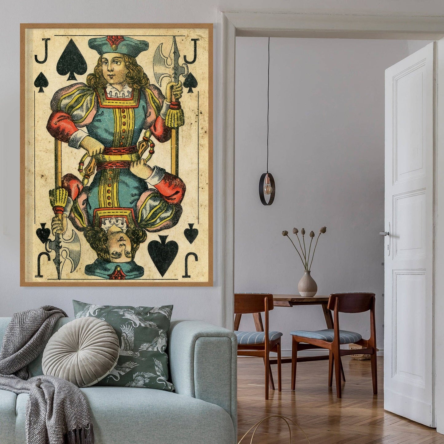 Ink & Drop - Vintage Playing Card Print - Jack of Spades: 11 ¾ x 15 ¾ in | 30x40 cm / Matte