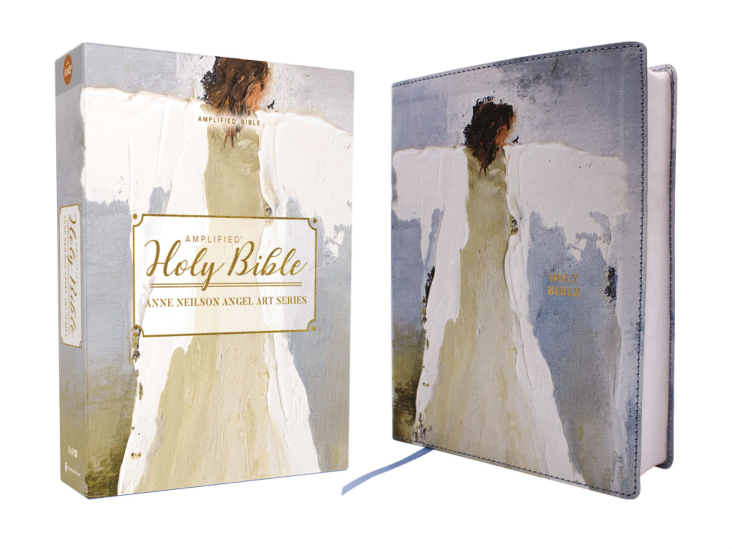 HarperCollins Christian Publishing - Amplified Holy Bible Anne Neilson Angel Art Leathersoft