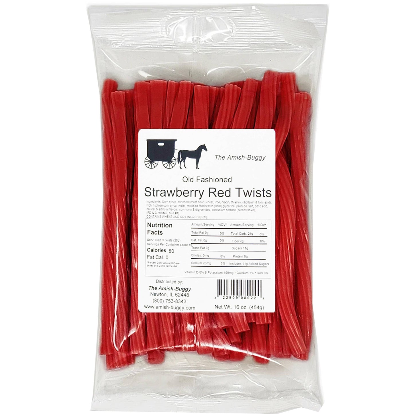 Arndt's Fudgery LLC - Licorice Twists 16 oz. Bag: Black