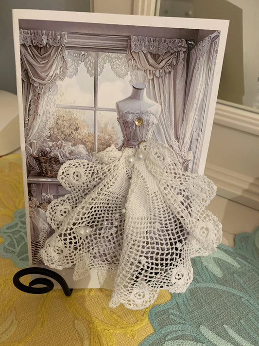 MOMENTS IN THYME - Victorian Bridal Cards: Irish Rose Doily