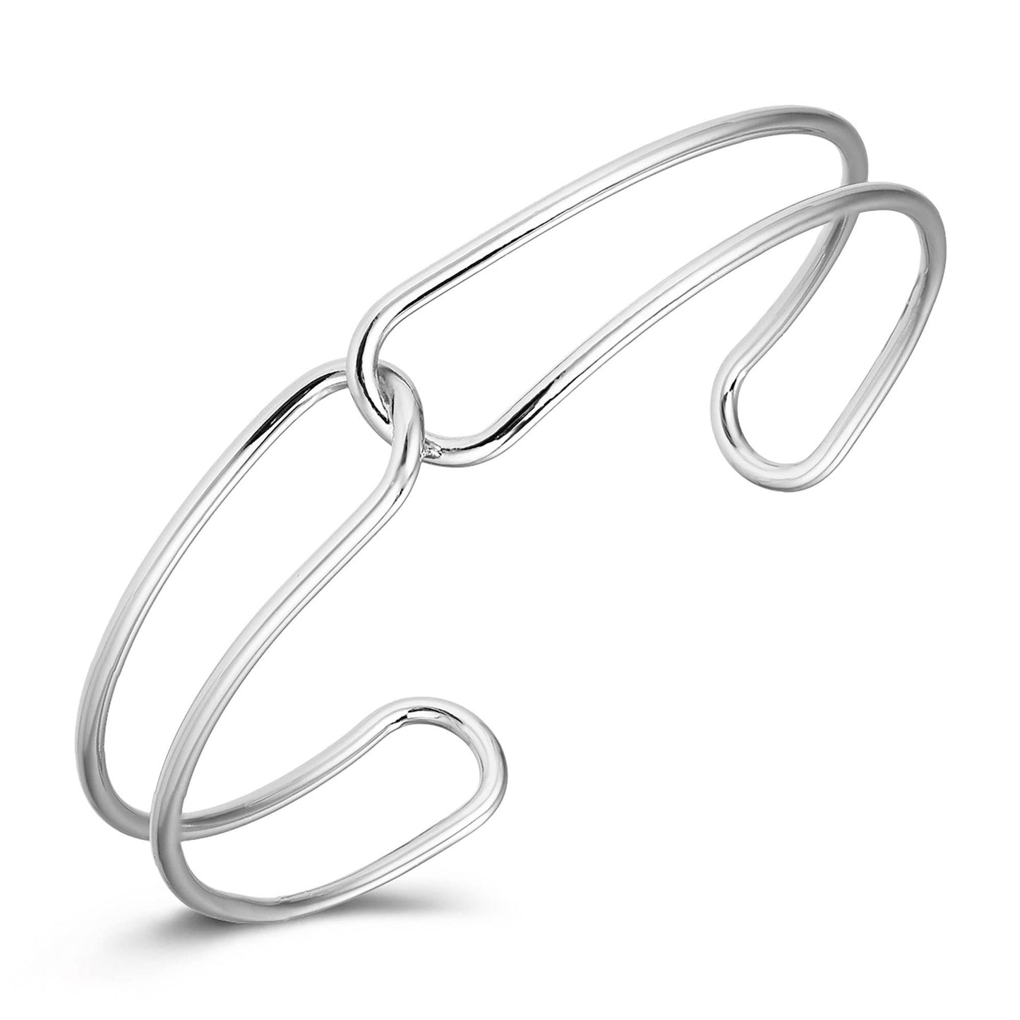 Laudic Co - Metal Linked Bangle: Silver