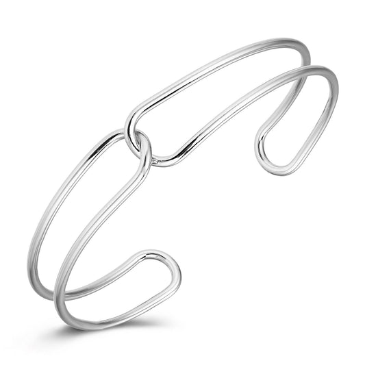 Laudic Co - Metal Linked Bangle: Silver