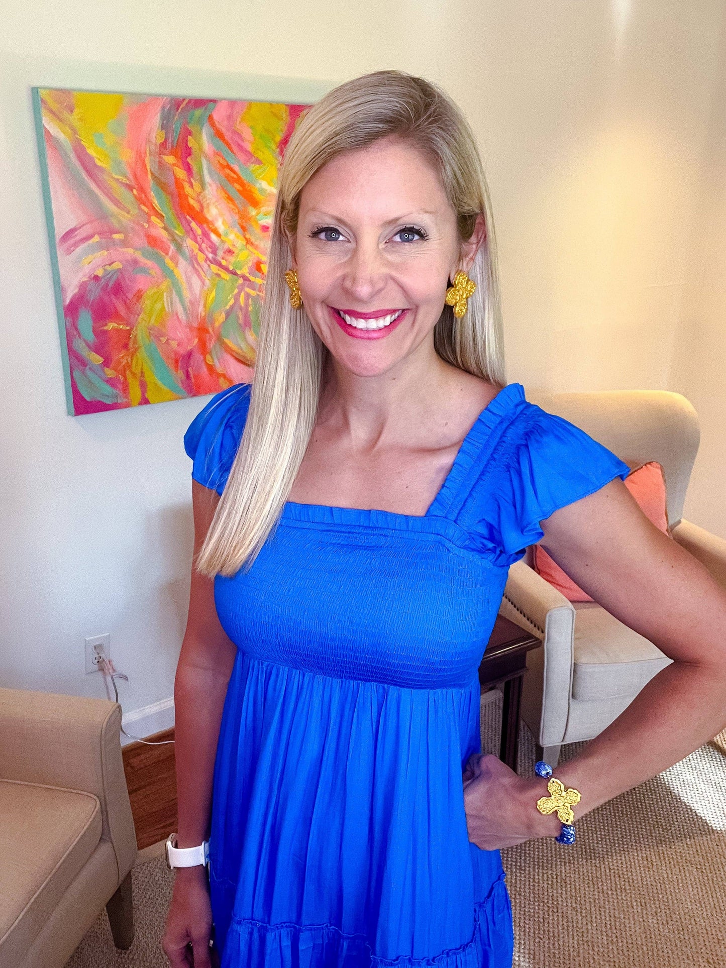 Hidden Truth Jewelry - Blue & White African Glass with Susie Cross