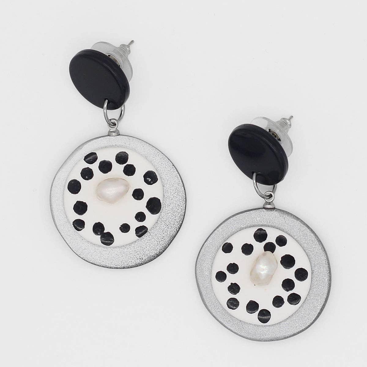 Sylca Designs - Silver and Pearl Reign Earrings