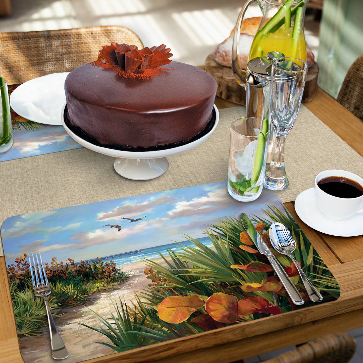 CounterArt/Highland Home/Thirstystone - Path To The Ocean Reversible Rectangular Plastic Placemat