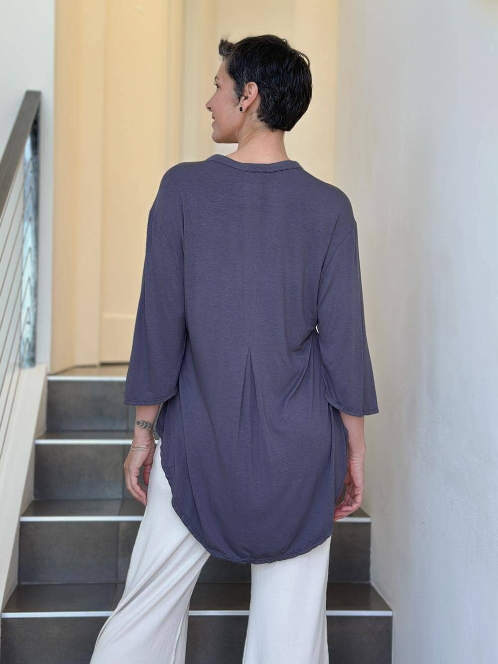 CARAUCCI - Kurta Tunic: Teal / One Size