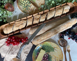 Vagabond House - Baguette Board with Antler Bread Knife