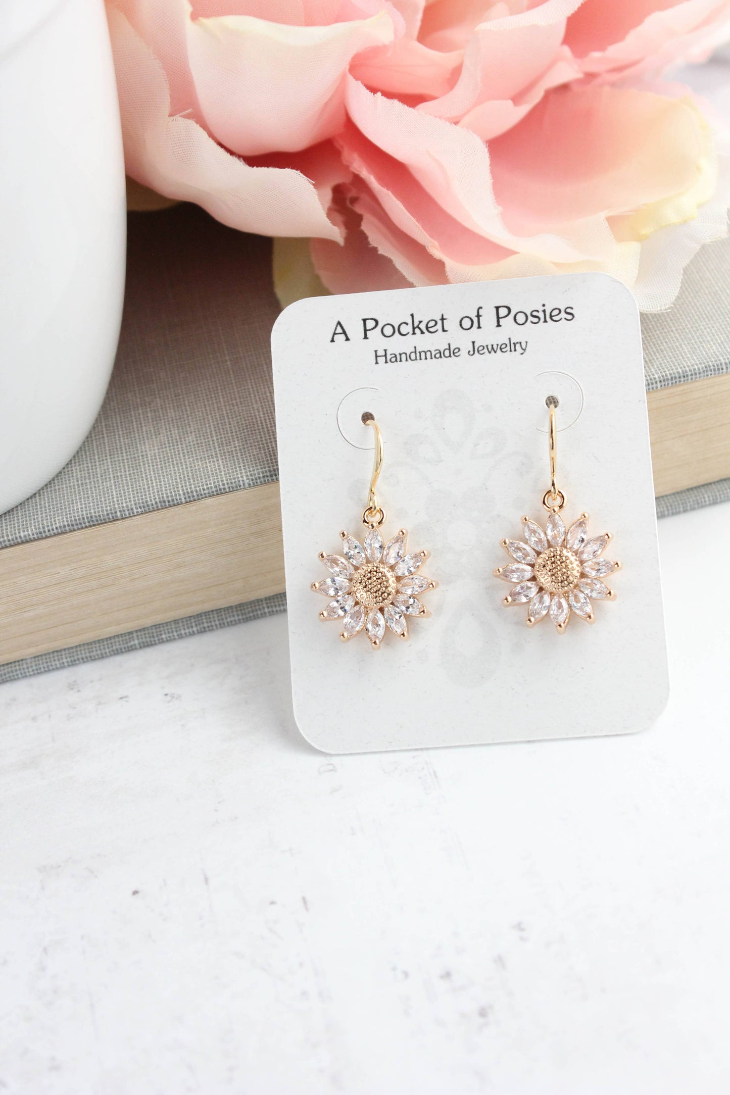 A Pocket of Posies - Sunflower Earring | Sparkling Glass Earrings